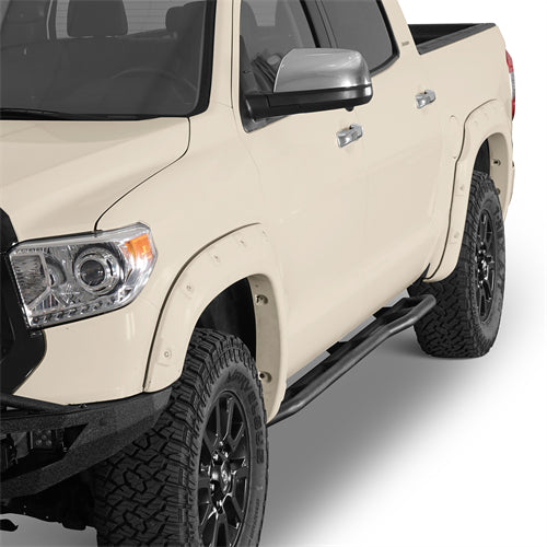 Tube Slider Rocker Guards For 2007-2021 Toyota Tundra CrewMax - Landshaker4x4
