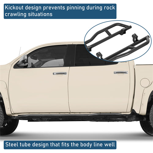 Tube Slider Rocker Guards For 2007-2021 Toyota Tundra CrewMax - Landshaker4x4