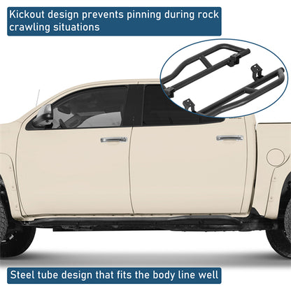 Tube Slider Rocker Guards For 2007-2021 Toyota Tundra CrewMax - Landshaker4x4