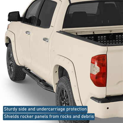 Tube Slider Rocker Guards For 2007-2021 Toyota Tundra CrewMax - Landshaker4x4