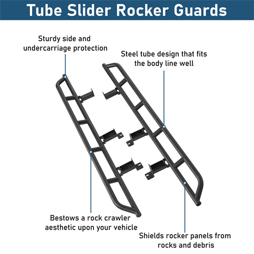 Tube Slider Rocker Guards For 1992-1999 Chevy Suburban (Excluding K2500 Suburban) - Landshaker4x4
