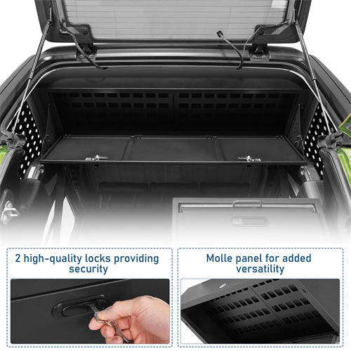 Trunk Upper Locking Storage Box For 2018-2026 Jeep Wrangler JL 4-Door Hardtop - Landshaker4x4