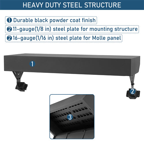 Trunk Upper Locking Storage Box For 2018-2026 Jeep Wrangler JL 4-Door Hardtop - Landshaker4x4