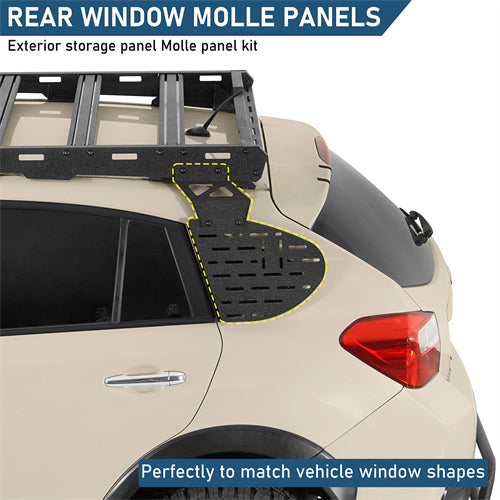 Rear Window Exterior Storage Panel Molle Panel Kit For 2013-2017 Subaru XV Crosstrek - Landshaker4x4