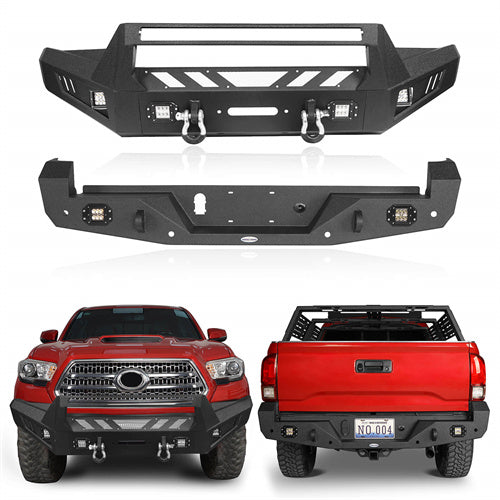 Tacoma Front & Rear Bumpers Combo for 2016-2022 Toyota Tacoma 3rd Gen  - LandShaker 4x4 uk42014200s 1