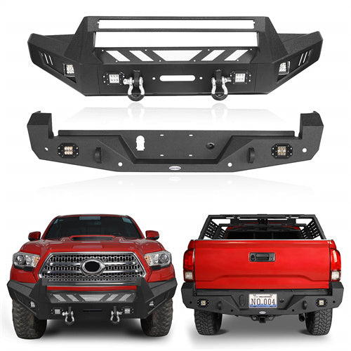 Tacoma Front & Rear Bumpers Combo for 2016-2022 Toyota Tacoma 3rd Gen  - LandShaker 4x4 uk42014200s 1