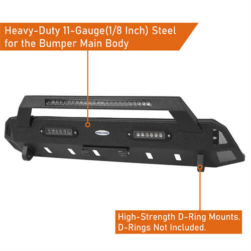 Tacoma Front Bumper Stubby Bumper for Toyota Tacoma 3rd Gen - LandShaker 4x4 ls4203s 10