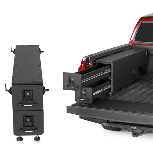Wheel Well Storage Drawer System Truck Side Box For 2015-2022 Chevy Colorado GMC Canyon 5'2" Bed - LandShaker