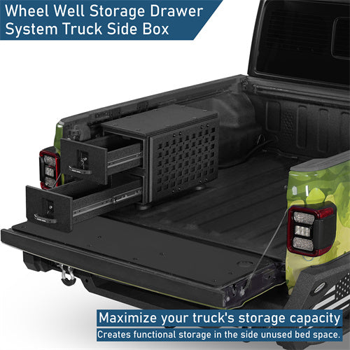 Wheel Well Storage Drawer System Truck Side Box For Overland Off-Road Vehicles, Pick-up Trucks - Landshaker4x4