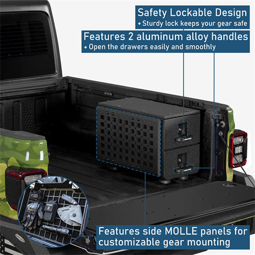 Wheel Well Storage Drawer System Truck Side Box For Overland Off-Road Vehicles, Pick-up Trucks - Landshaker4x4