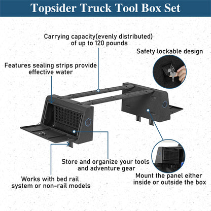 Topsider Truck Tool Box Set For Overland Off-Road Vehicles, Pick-up Trucks - Landshaker4x4
