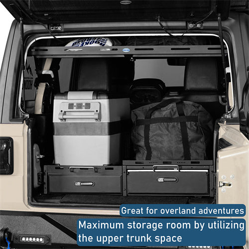 Trunk Upper Basket Cargo Rack For 2018-2025 Jeep Wrangler JL 4-Door Hardtop - LandShaker4x4