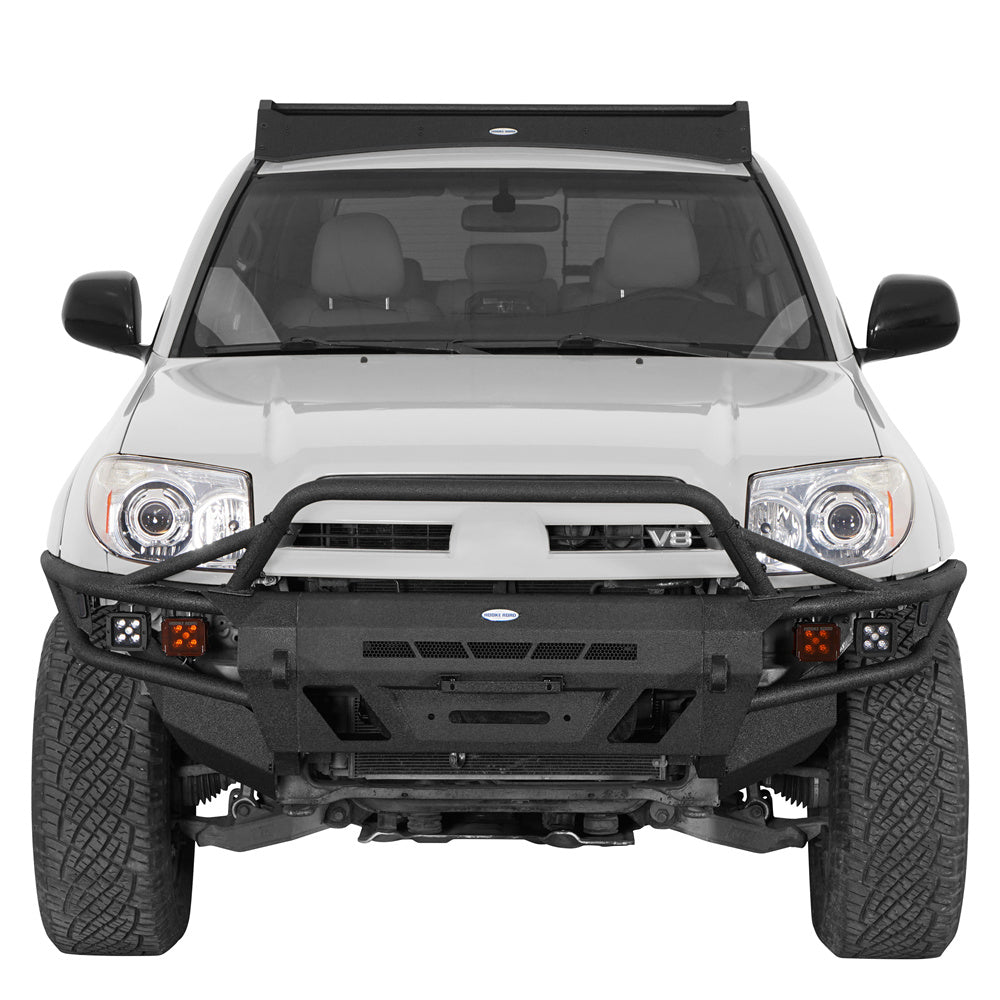 Front Bumper with Winch Plate & 4 LED Spot Lights  2003-2009 Toyota 4Runner Landshaker4x4 9856s 2