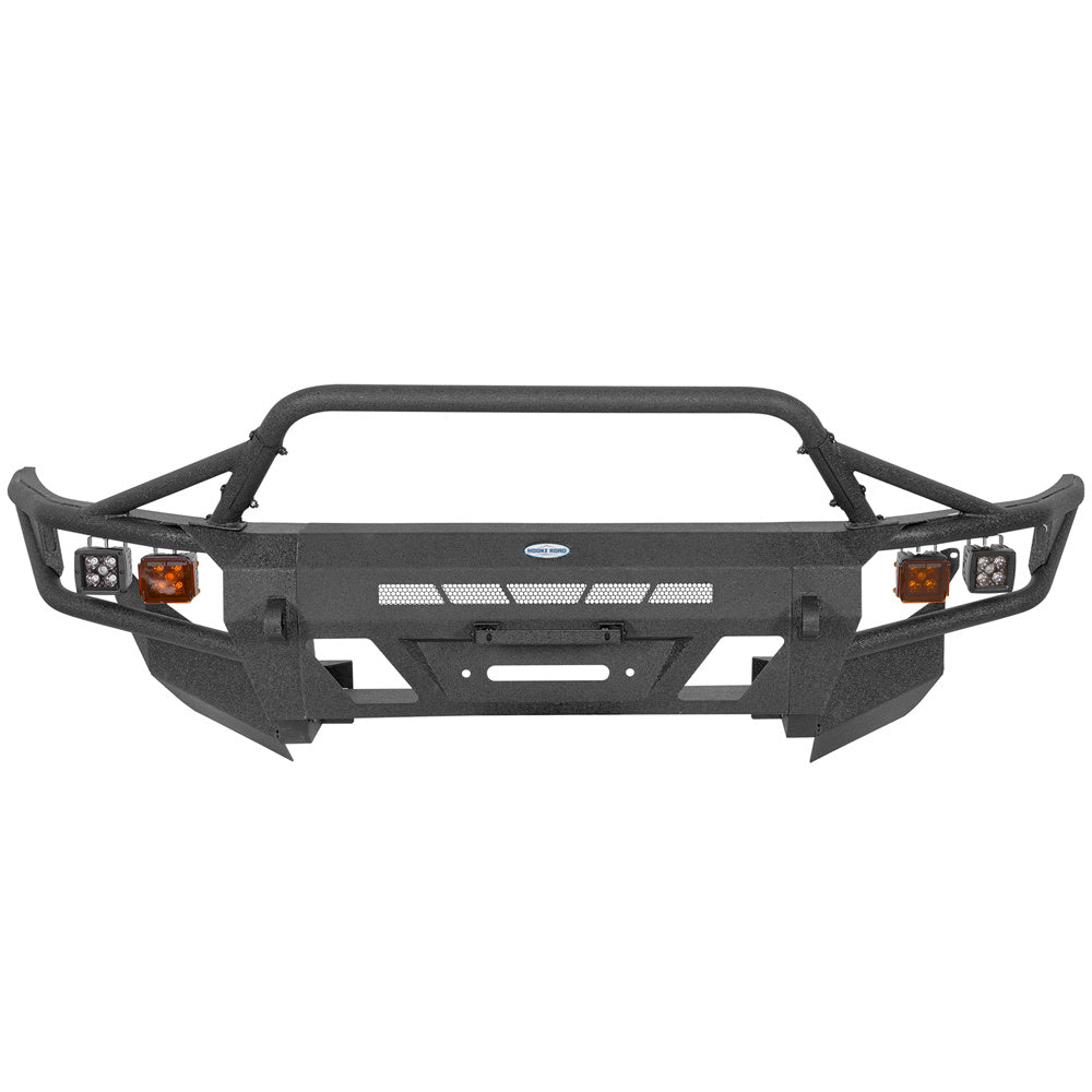 Front Bumper with Winch Plate & 4 LED Spot Lights  2003-2009 Toyota 4Runner Landshaker4x4 9856s 5