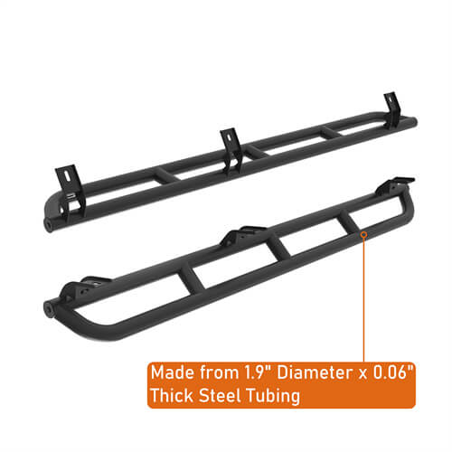 Tube Slider Rocker Guards For 2015-2024 Chevy Colorado & GMC Canyon Crew Cab - LandShaker-lsg9102-6