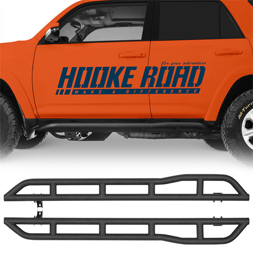 Tube Slider Rocker Guards w/ Kick-Out For 2010-2025 Toyota 4Runner (Excluding Limited, Nightshade, TRD Sport & 10-13 SR5) - Landshaker4x4