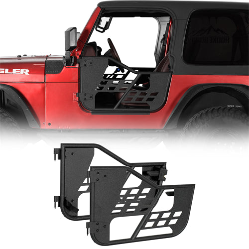 Rock Crawler Tubular Door Guards For 1997-2006 Jeep Wrangler TJ - Landshaker4x4