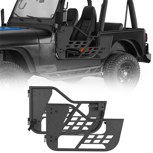 Rock Crawler Tubular Door Guards For 1976-1986 Jeep CJ-7 Wrangler YJ - Landshaker4x4