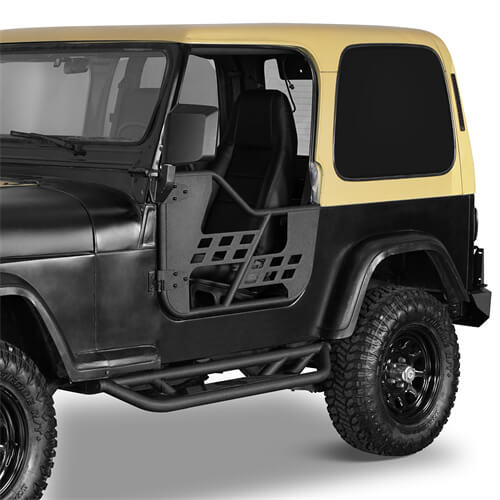 Rock Crawler Tubular Door Guards For 1976-1995 Jeep CJ-7 & Jeep Wrangler YJ - LandShaker-lsg1063-2