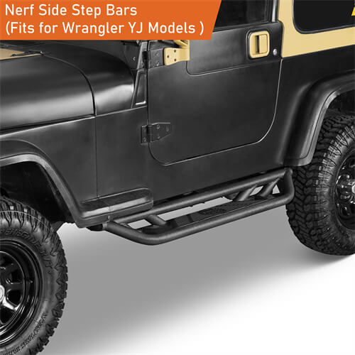 Off-road Tubular Side Step Bars For 1987-1995 Jeep Wrangler YJ - LandShaker-lsg1064-4