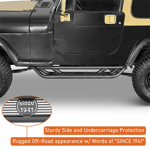 Off-road Tubular Side Step Bars For 1987-1995 Jeep Wrangler YJ - LandShaker-lsg1064-5