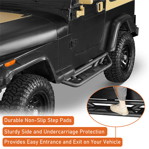 Off-road Tubular Side Step Bars For 1987-1995 Jeep Wrangler YJ - LandShaker-lsg1064-6