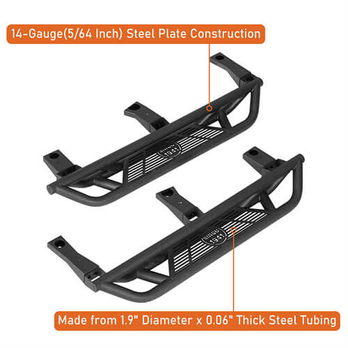 Off-road Tubular Side Step Bars For 1987-1995 Jeep Wrangler YJ - LandShaker-lsg1064-7