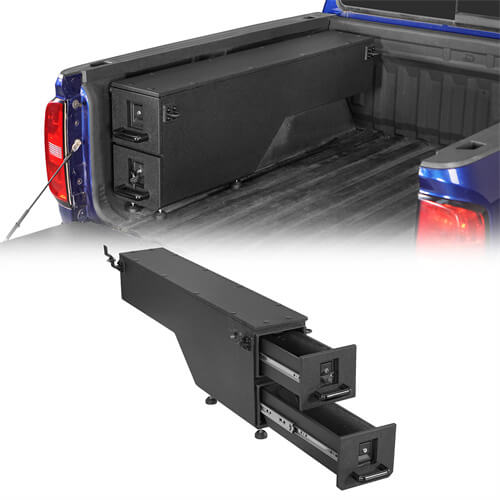 Wheel Well Storage Drawer System Truck Side Box For 2015-2022 Chevy Colorado GMC Canyon 5'2" Bed - LandShaker
