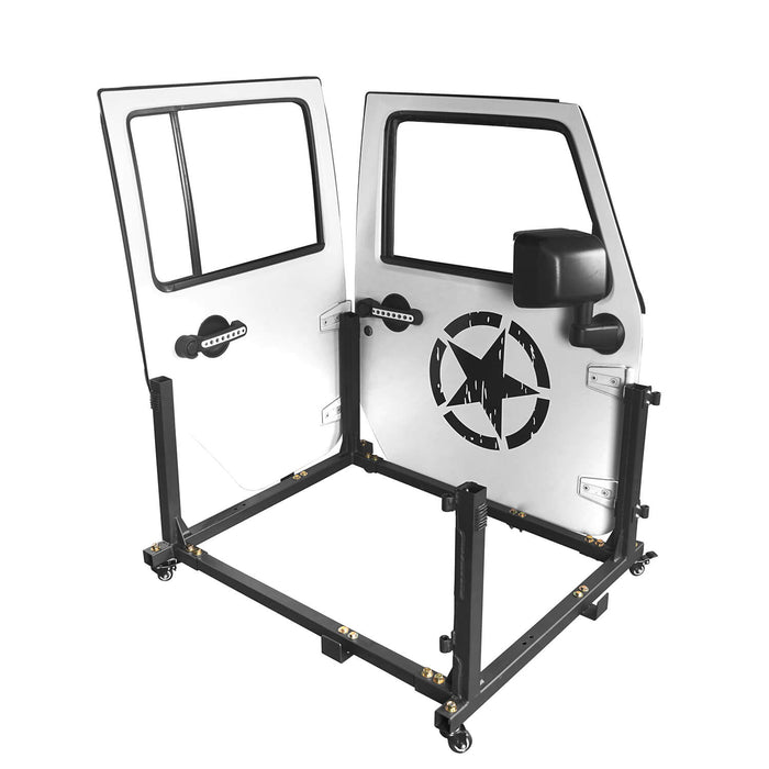 Door Rack Rock Crawler Door Storage(07-21 Jeep Wrangler JK/JKU JL/JLU 4 Door)-LandShaker