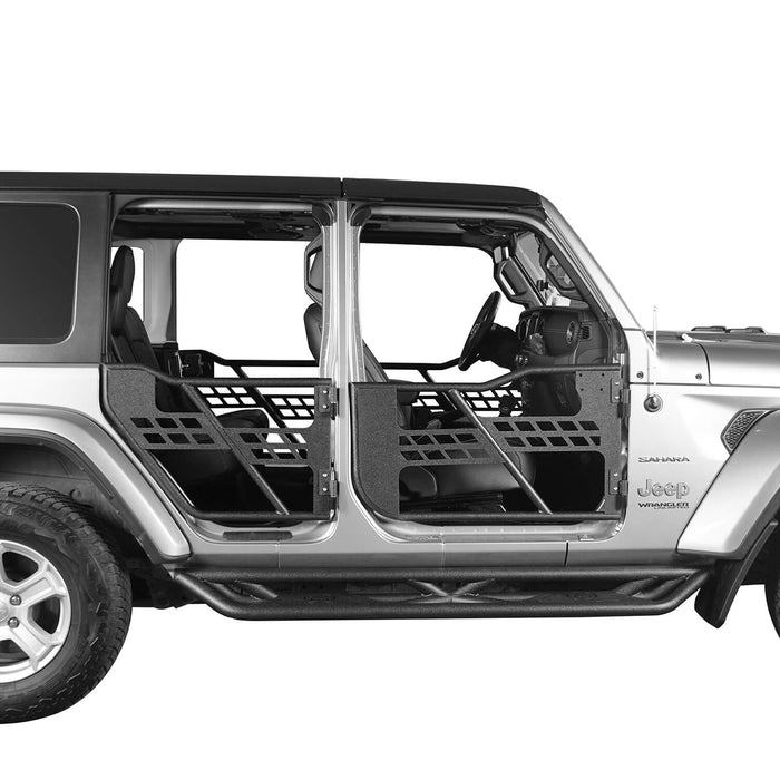 4 Door Tubular Door Guards Rock Crawler w/Side Mirrors(20-23 Jeep Gladiator JT)-LandShaker