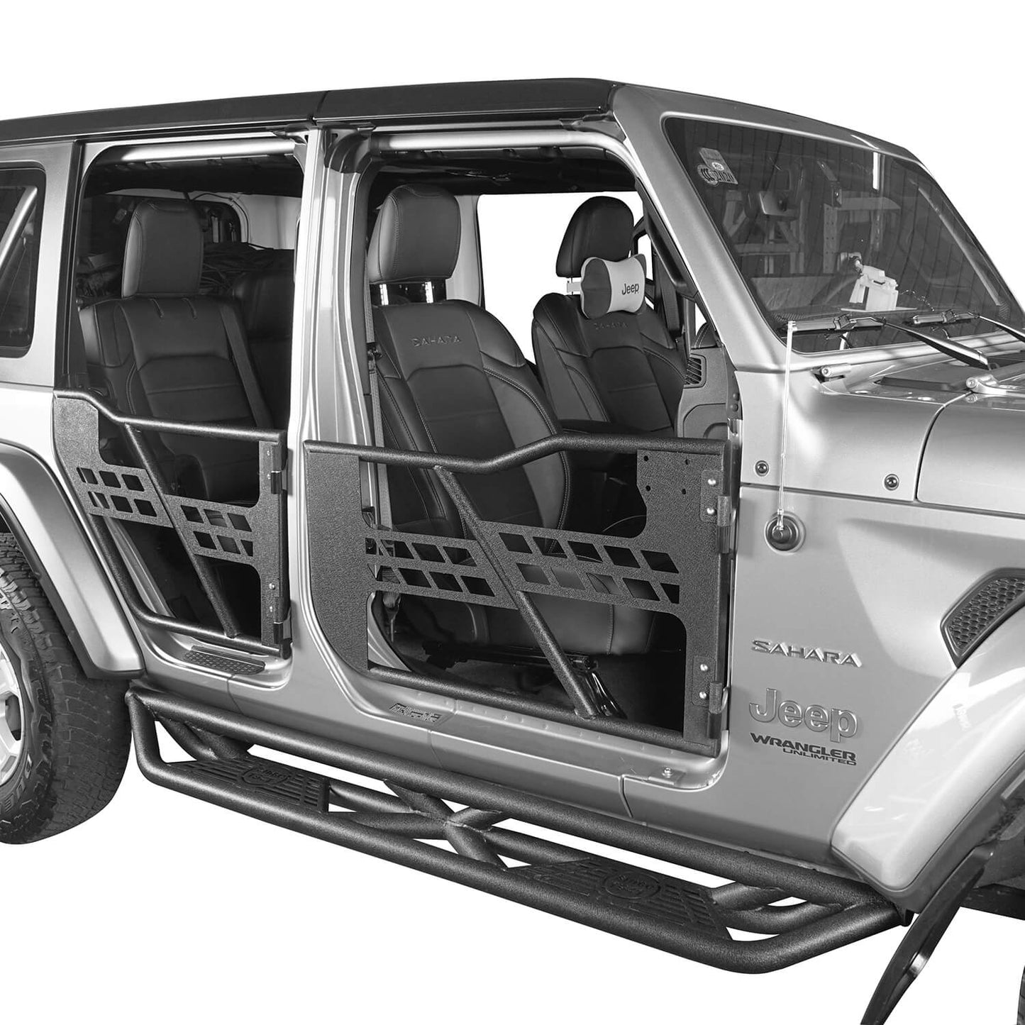 4 Door Tubular Door Guards Rock Crawler w/Side Mirrors(20-25 Jeep Gladiator JT)-LandShaker