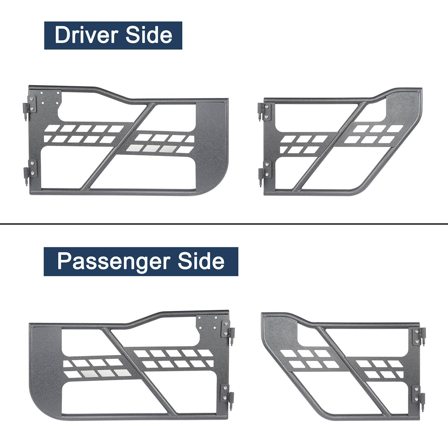 4 Door Tubular Door Guards Rock Crawler w/Side Mirrors(20-25 Jeep Gladiator JT)-LandShaker