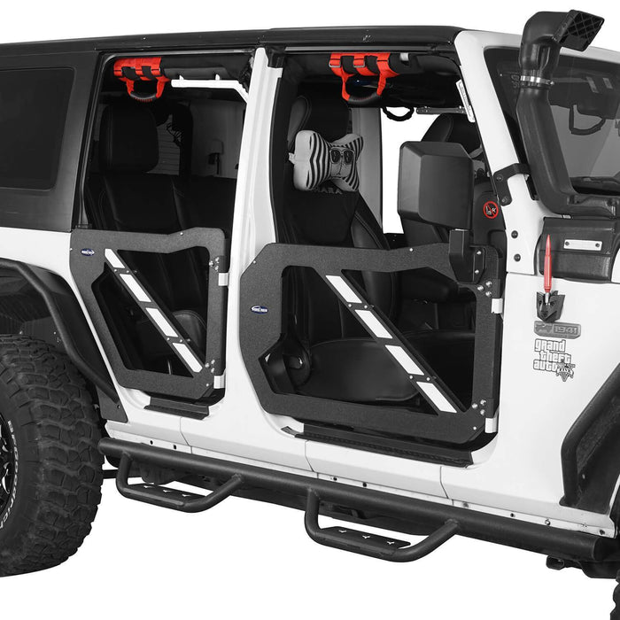 Trail Doors Half Doors w/Mirrors(07-18 Jeep Wrangler JK 4-Door)-LandShaker