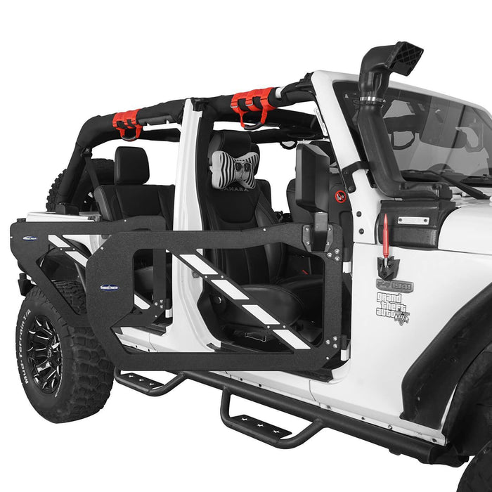 Trail Doors Half Doors w/Mirrors(07-18 Jeep Wrangler JK 4-Door)-LandShaker