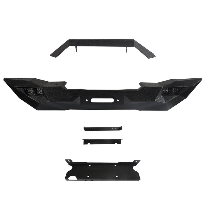 Blade Master Full Width Front Bumper w/Winch Plate & License Plate for 2007-2018 Jeep Wrangler JK-LandShaker