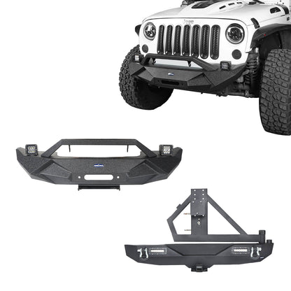 Blade Stubby Front Bumper & Different Trail Rear Bumper Combo(07-18 Jeep Wrangler JK)-LandShaker