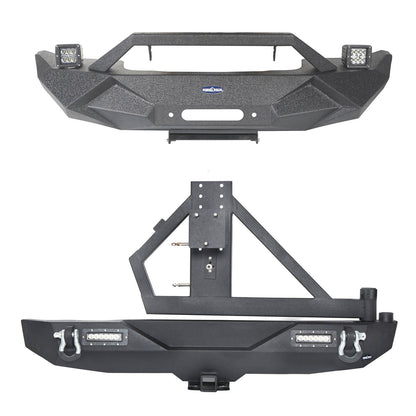Blade Stubby Front Bumper & Different Trail Rear Bumper Combo(07-18 Jeep Wrangler JK)-LandShaker