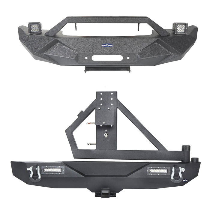Blade Stubby Front Bumper & Different Trail Rear Bumper Combo(07-18 Jeep Wrangler JK)-LandShaker