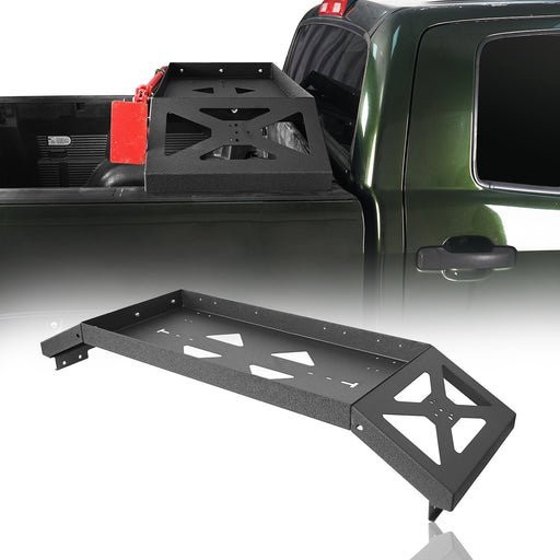 Cargo Rack Luggage Storage Carrier w/ Hi-Lift Jack Mount for 2007-2013 Toyota Tundra b5208 1