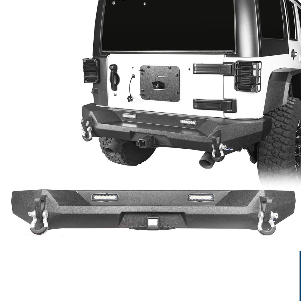 Climber Rear Bumper w/Hitch Receiver(07-18 Jeep Wrangler JK JKU)-LandShaker