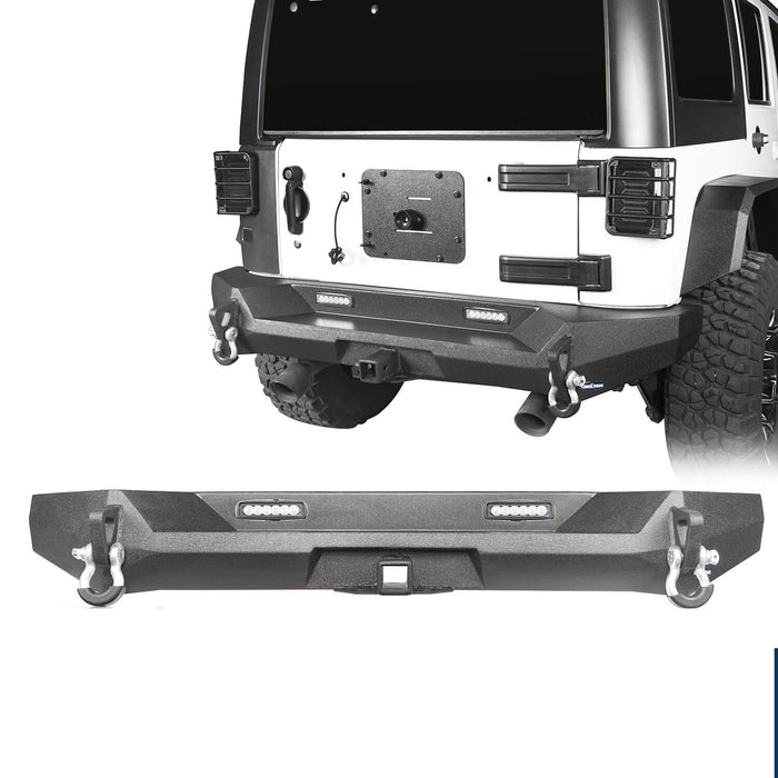 Climber Rear Bumper w/Hitch Receiver(07-18 Jeep Wrangler JK JKU)-LandShaker
