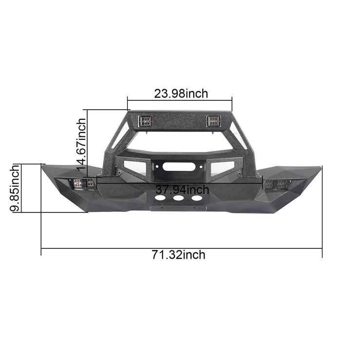 DESTROYER Blade Full Width Front Bumper w/Bull Bar(07-2018 Jeep Wrangler JK)-LandShaker