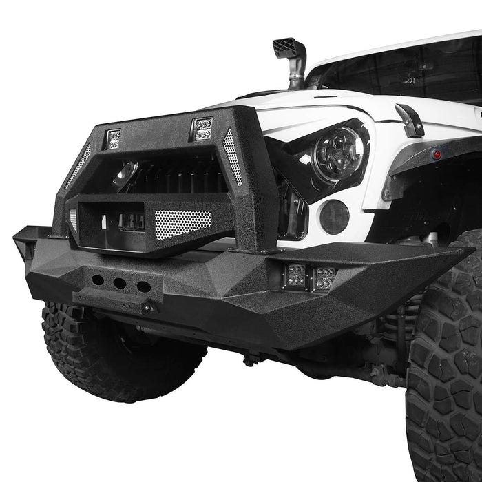 DESTROYER Blade Full Width Front Bumper w/Bull Bar(07-2018 Jeep Wrangler JK)-LandShaker