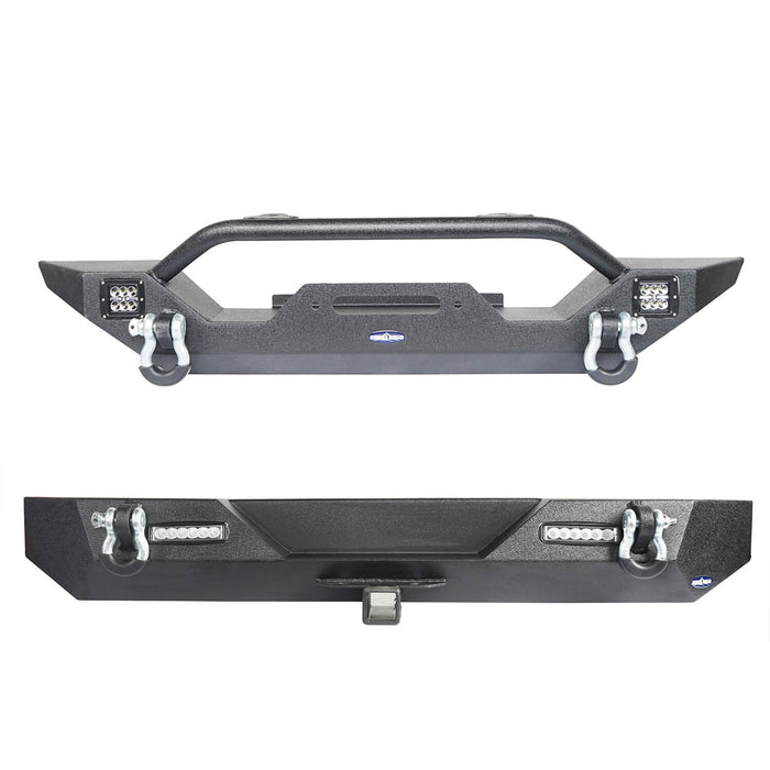 Different Trail Mid Width Front Bumper & Rear Bumper Combo(87-06 Jeep Wrangler TJ YJ)-LandShaker