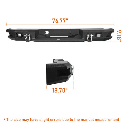 Dodge Ram 1500 Discovery Rear Bumper with LED Floodlights for Dodge Ram 1500 BXG6503 15