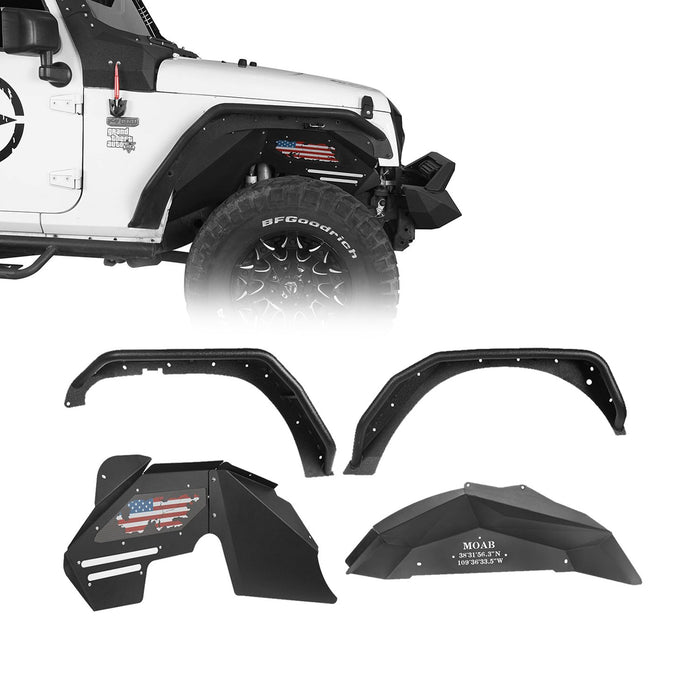 Fender Flares / Front Inner Fender Liners / Rear Inner Fender Liners(07-18 Jeep Wrangler JK)-LandShaker