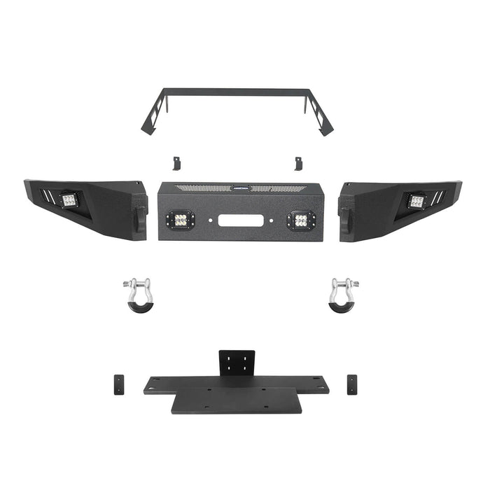 Full Width Front Bumper with Angled Hoop(09-14 Ford F-150,Excluding Raptor)-LandShaker
