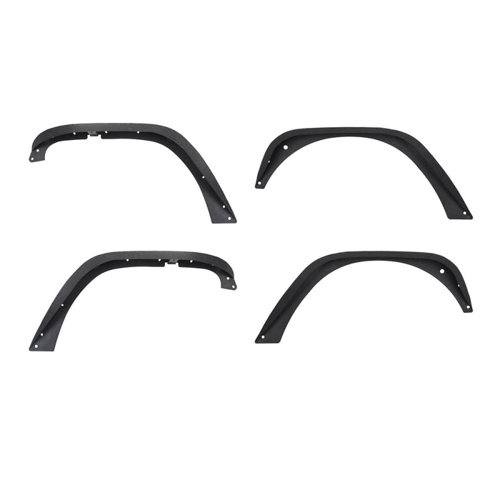 Front & Rear Flat Fender Flares(07-18 Jeep Wrangler JK)-LandShaker