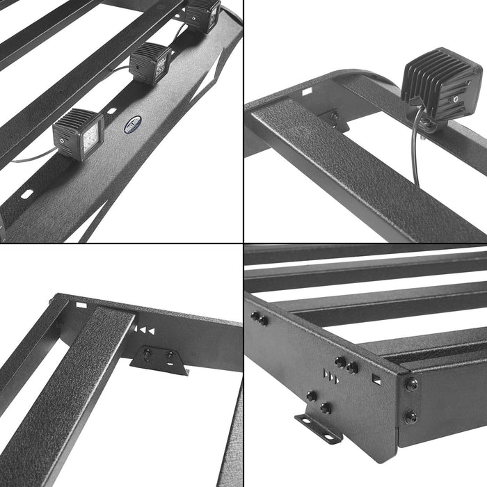 Full Width Front Bumper / Back Bumper / Roof Rack for 2014-2021 Toyota Tundra Crewmax b5001+b5003+b5004 17