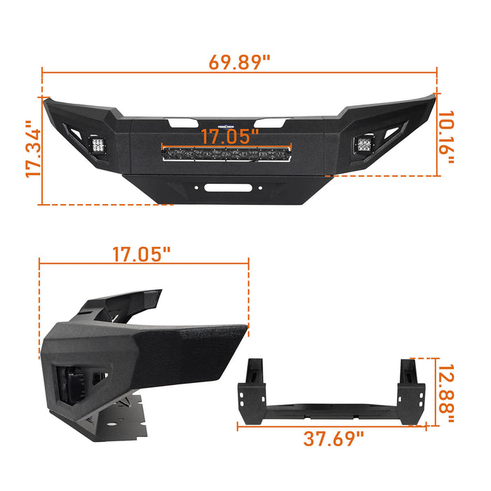 Toyota Tacoma Front Bumper w/Winch Plate for 2005-2011 Toyota Tacoma - LandShaker 4x4 b4019-8